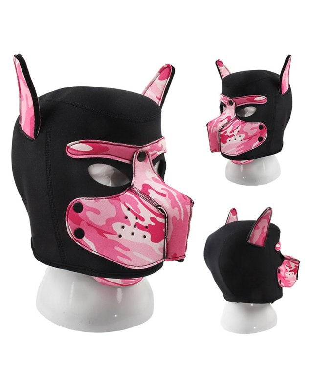 Camouflage Dog Bondage Hood Best Value Adult Toy - - Bondage Hoods