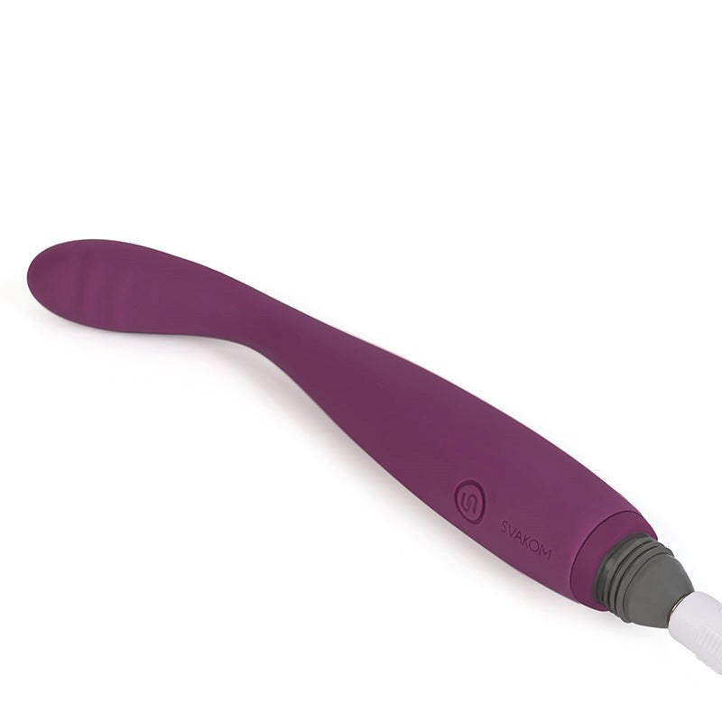 Svakom Cici Slim Flexible Head G Spot Vibrator with Ribbed Texture - - Waterproof Vibrators