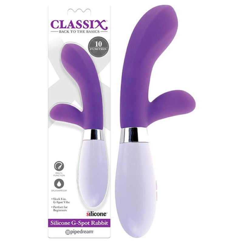 Pipedream Products Pipedream Classix Silicone G Spot Rabbit Vibrator Dual Stimulation - - Rabbit Vibrators