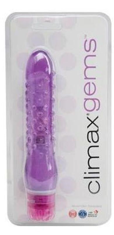 Topco Climax Gems Lavender Beaded Vibrator with Textured Shaft - - Waterproof Vibrators