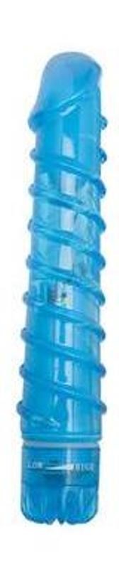 Topco Climax Gems Sapphire Swirl Flexible Shaft Vibrator with Ridges - - G-Spot Vibrators