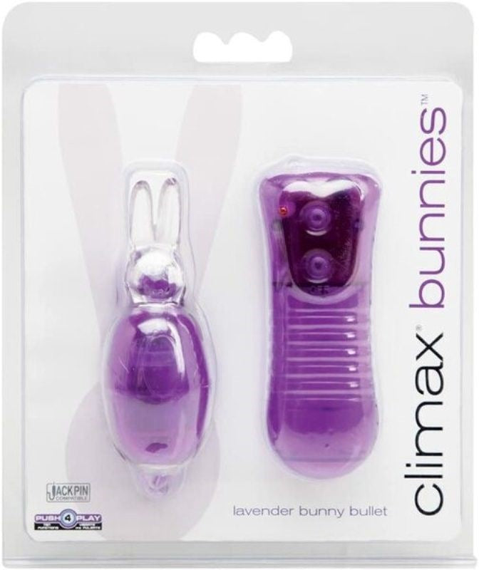 Topco Lavender Bunny Bullet Vibrator 10 Functions Wiggling Ears USB Rechargeable - - Bullet Vibrators