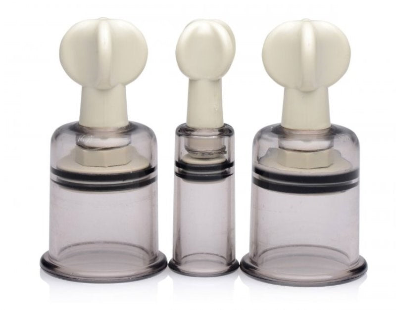 XR Brands Clit and Nipple Suckers Set Precision Suction Enhancement - - Breast and Nipple Toys