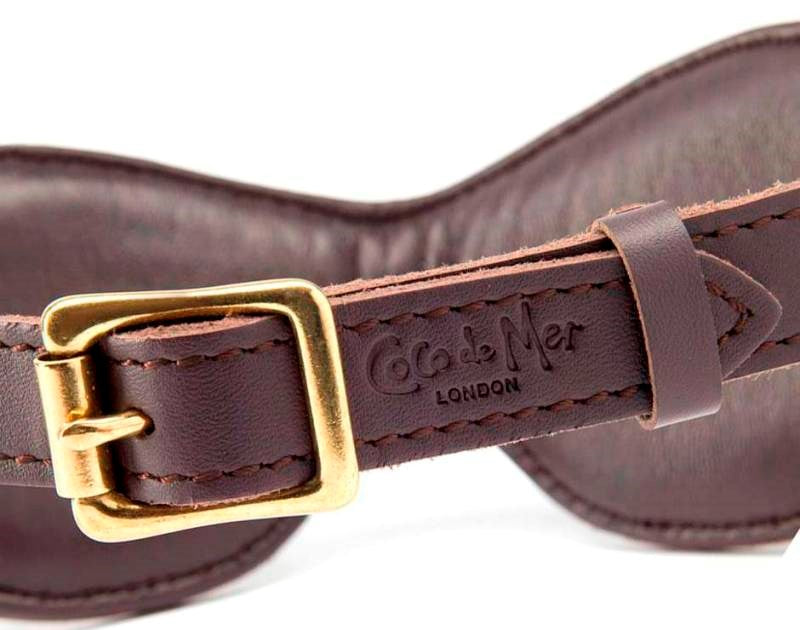 Coco de Mer Brown Leather Blindfold Premium Sensory Deprivation Accessory - - Fancy Dress Ups