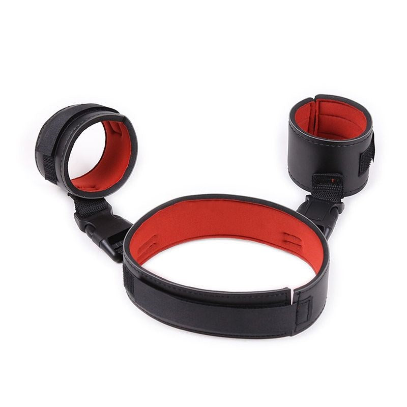 Collar With Hand Cuffs - - Cuffs and Restraints