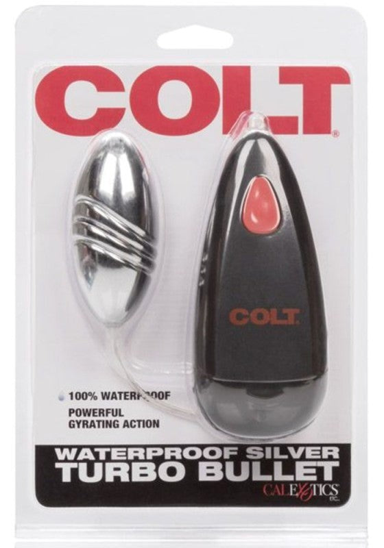 California Exotics Colt Waterproof Turbo Bullet Vibrator Silver Turbo Motor - - Personal Massagers