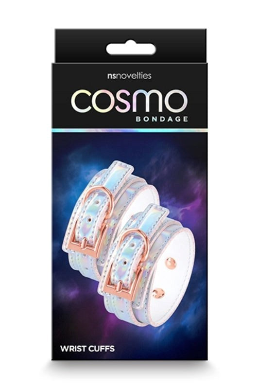 NS Novelties Cosmo Rainbow Bondage Cuffs with Adjustable Straps and D Rings - - Cuffs and Restraints