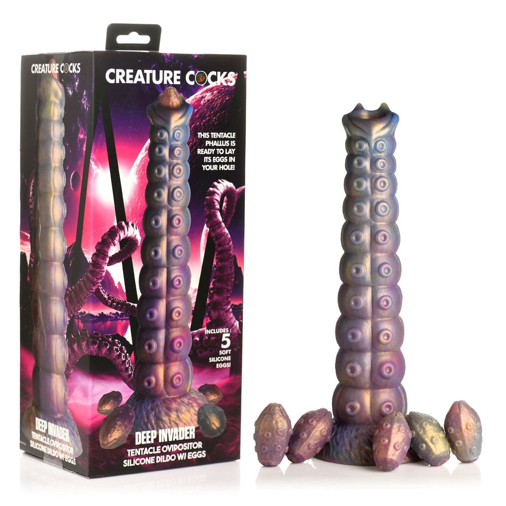 XR Brands Creature Cocks Deep Invader Ovipositor Dildo Fantasy Breeding - - Non-Realistic Dildos
