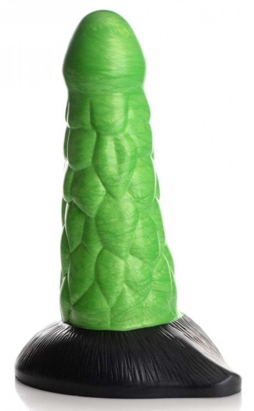 XR Brands Creature Cocks Radioactive Reptile Fantasy Dildo with Scaly Texture - - Non-Realistic Dildos