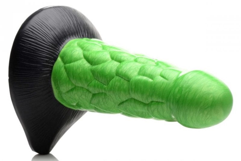 XR Brands Creature Cocks Radioactive Reptile Fantasy Dildo with Scaly Texture - - Non-Realistic Dildos