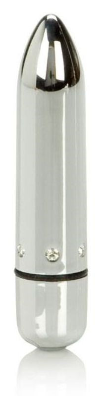 California Exotics Crystal High Intensity Bullet Silver Clitoral Vibrator - - Bullet Vibrators
