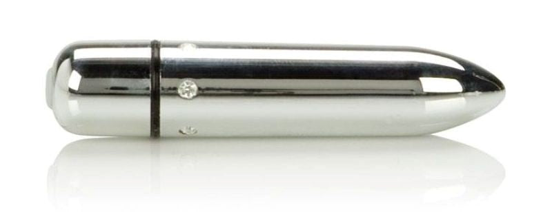 California Exotics Crystal High Intensity Bullet Silver Clitoral Vibrator - - Bullet Vibrators