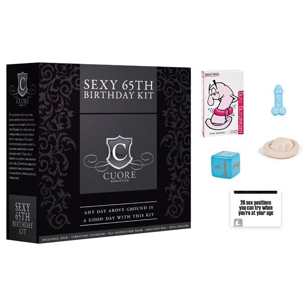 Shots Toys CUORE Sexy 65th Birthday Kit with Vibrating Cock Ring - - Sex Games, Coupons and Tricks