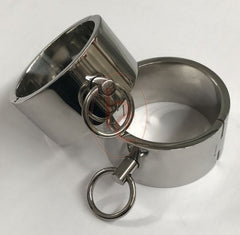 Deluxe Steel Bondage Wrist Cuffs - - Cuffs and Restraints