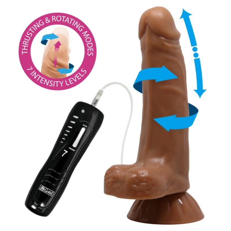 Baile Dildo Easton Light Brown Seven Thrusting Patterns for Realistic Sex - - Realistic Dildos