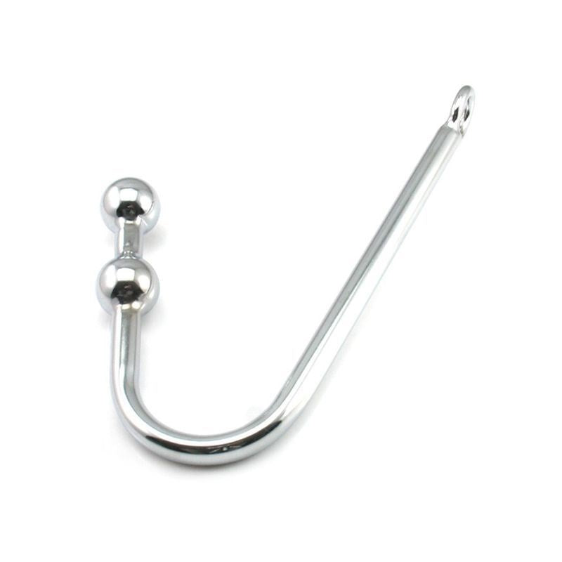 Double Ball Steel Anal Hook Slide In Perfection - - Spreaders and Hangers