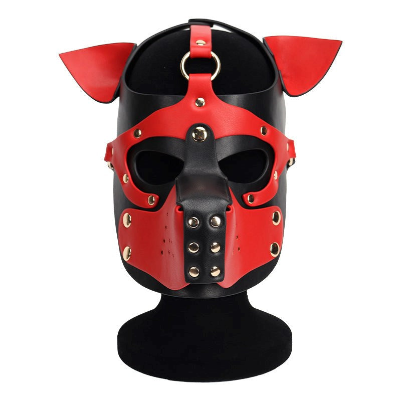 Double Color Dog Bondage Hood Essential Cock Gear - - Bondage Hoods