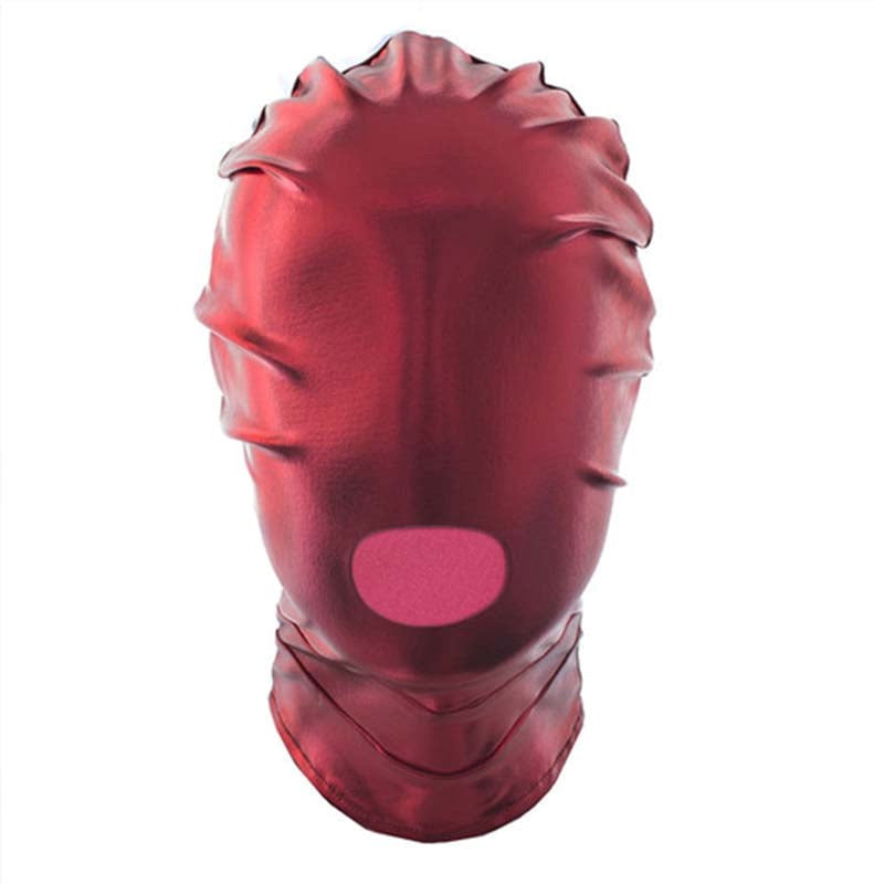 Double Layer Open Mouth Hood Body Safe CRings - - Bondage Hoods