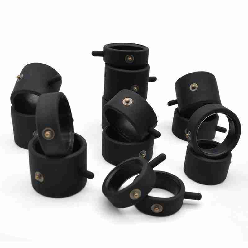 BDStyle Double Silicone Electric Shock Cock & Ball Ring Medium Dual Ring Design - - Electro Sex