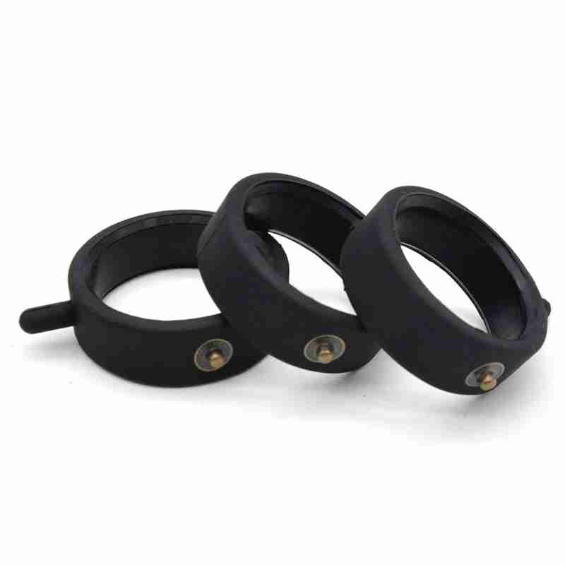 BDStyle Double Silicone Electric Shock Cock & Ball Ring Medium Dual Ring Design - - Electro Sex