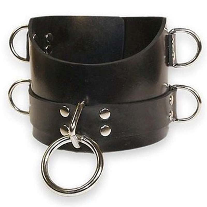 BDStyle Double Trouble Ladies Collar Heavy Premium BDSM Bondage Collar - - Fancy Dress Ups