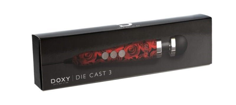 Doxy Die Cast 3 Rose Aluminum Wand Vibrator for Clitoral Stimulation - - Personal Massagers