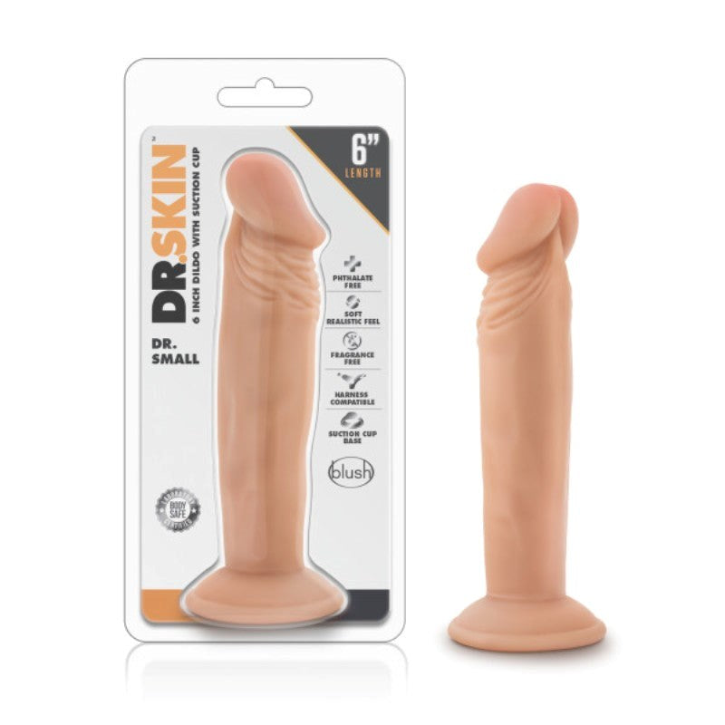Blush Novelties Dr. Skin Dr. Small 6 Dildo Flesh with Suction Cup - - Realistic Dildos