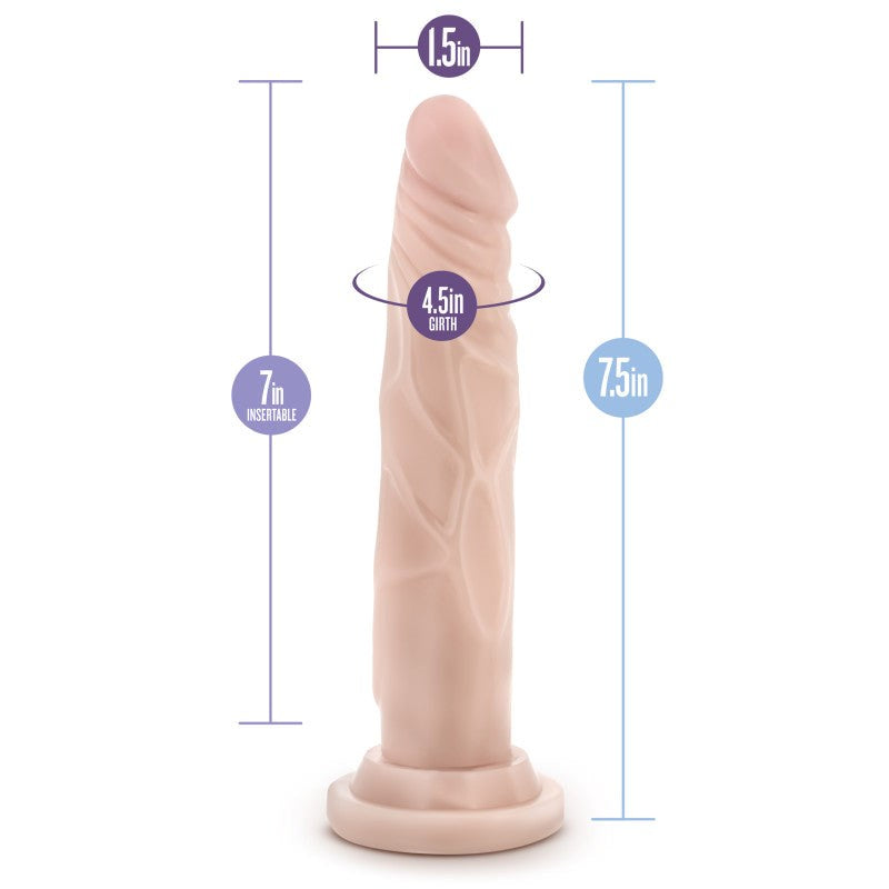 Blush Novelties Dr. Skin Ultrasilk Pleasure Enhancer 7 Inch Realistic Dildo - - Realistic Dildos