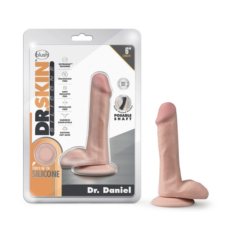 Blush Novelties Dr. Skin Ultrasilk Suction Cup Dildo 6 Inch Realistic - - Realistic Dildos