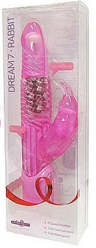 Seven Creations Dream 7 Rabbit Pearl Vibe with Thrusting and Remote - - Rabbit Vibrators