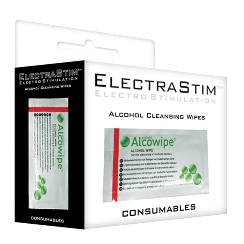 Electrastim Alcohol Cleansing Wipes Medical Grade Device Sanitization - - Electro Sex