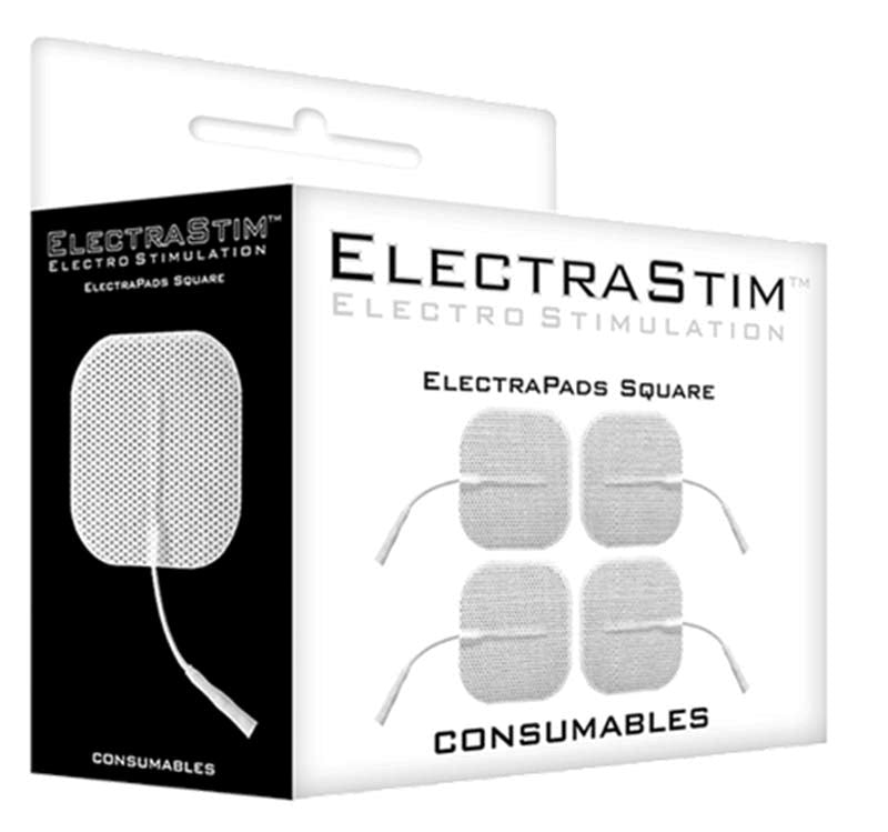 Electrastim Electra Pads Square 4 pack Medical Grade Adhesive - - Electro Sex