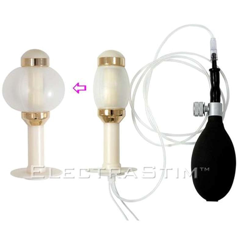 Electrastim Inflatable Radial Contact Dildo with Adjustable Electrostimulation - - Electro Sex