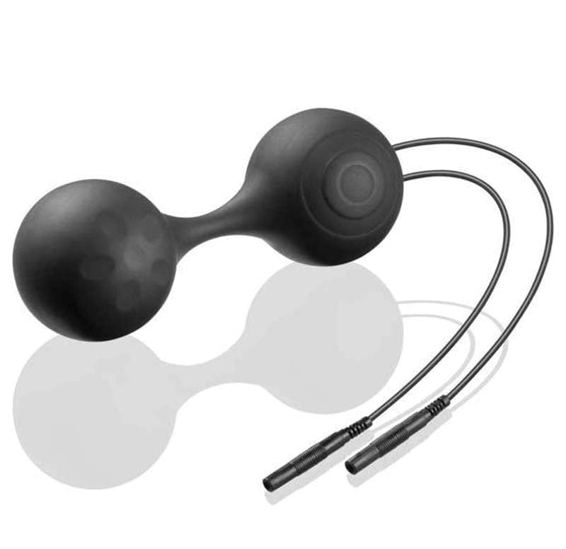 Electrastim Silicone Noir Lula Kegel Balls with Electro Stimulation - - Love Eggs and Kegel Exercisers