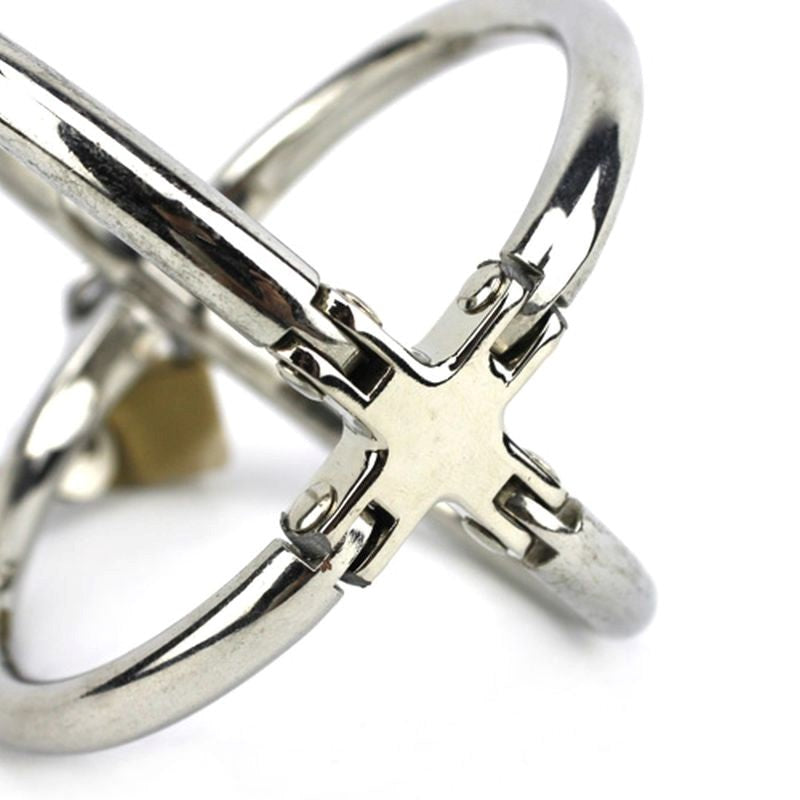 Ellipse Stainless Steel Cross Cuffs - - Cuffs and Restraints