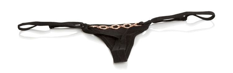 California Exotics Entice Crotchless Vibrating Panty Massager with Rose Gold - - Remote Control Vibrators