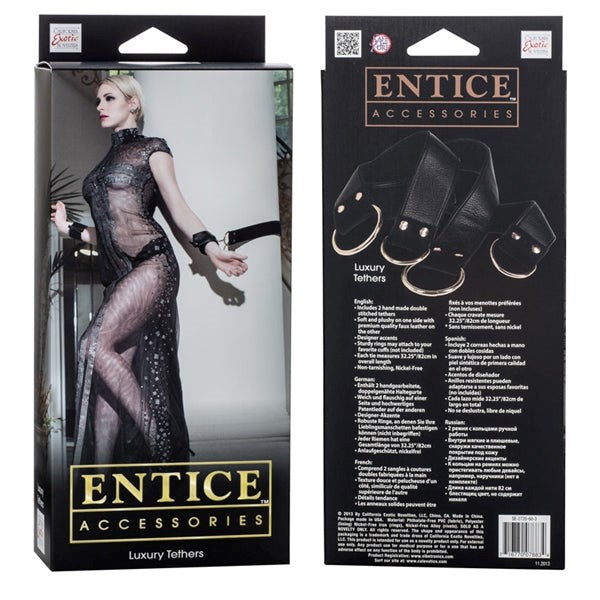 California Exotics Entice Luxury Tethers BDSM Restraints - - Cuffs and Restraints
