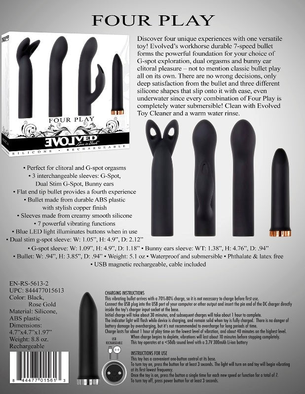 Evolved Four Play Body Safe CRings - - Sex Kits