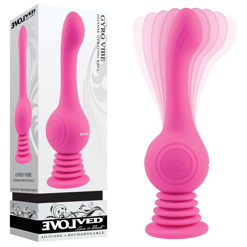 Evolved Gyro Vibe in Pink Spin into Ecstasy with Gyrating Action - - G-Spot Vibrators