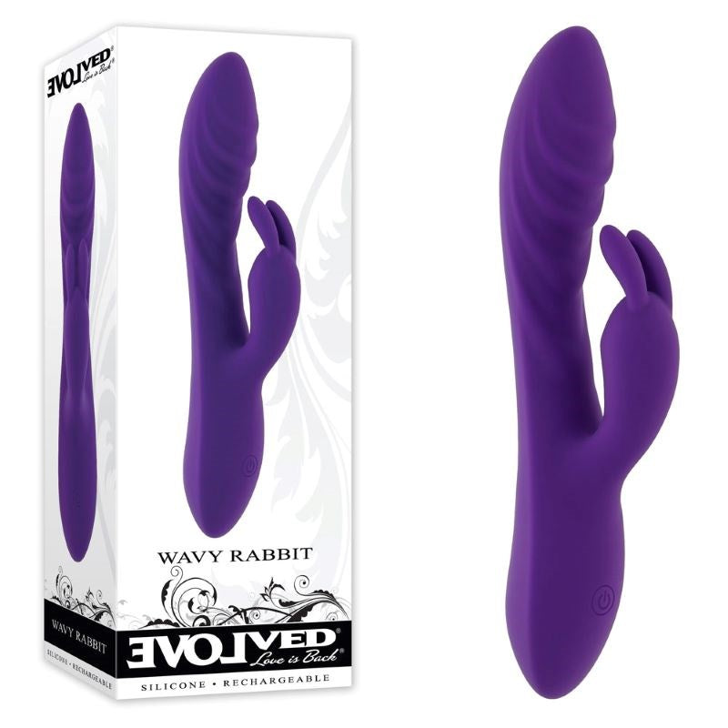 Evolved Wavy Rabbit Vibrator Unleash Your Senses Dual Motor Pleasure - - Rabbit Vibrators