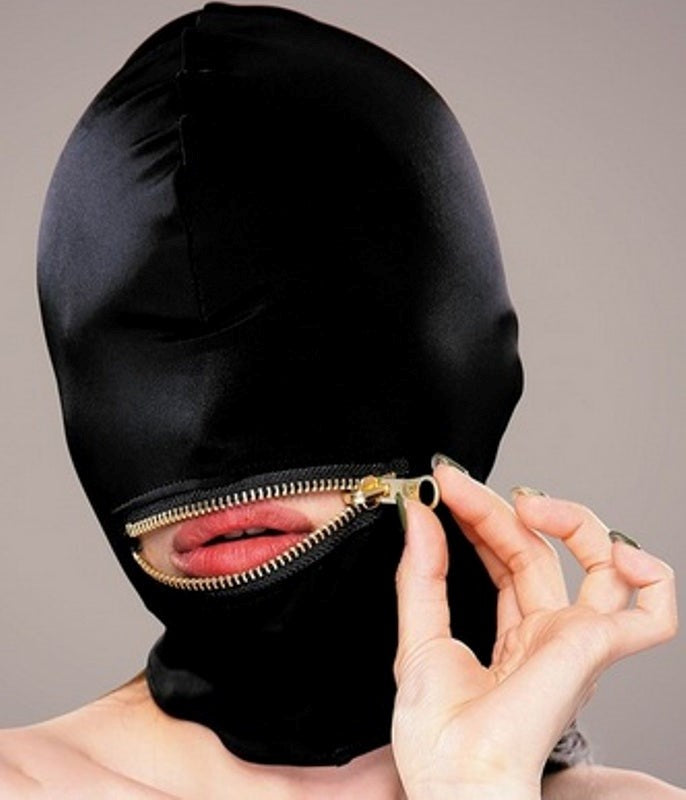Execute Microfiber Mouth Zipper Mask Try It Tonight - - Bondage Hoods