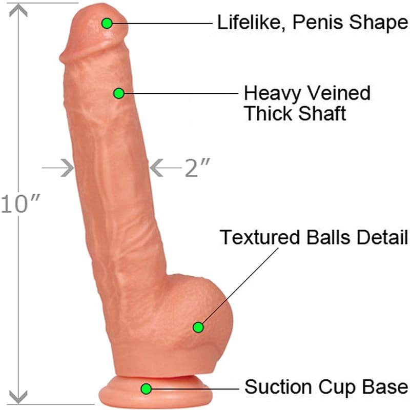 Icon Brands Falcon Super Cock Sean Davis Realistic Dildo with Suction Base - - Realistic Dildos