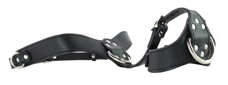 XR Brands Female Chest Harness Premium PU Leather with Chrome Hardware - - Her Fetish