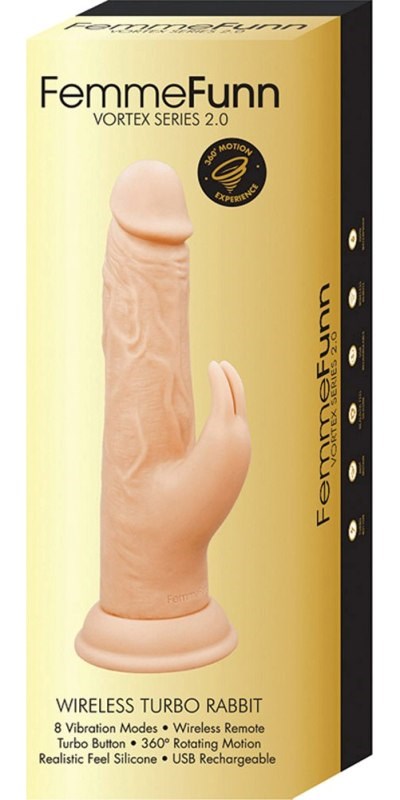 VVOLE LLC FemmeFunn Vortex Series 2.0 Wireless Turbo Rabbit Vibrator - - Rabbit Vibrators