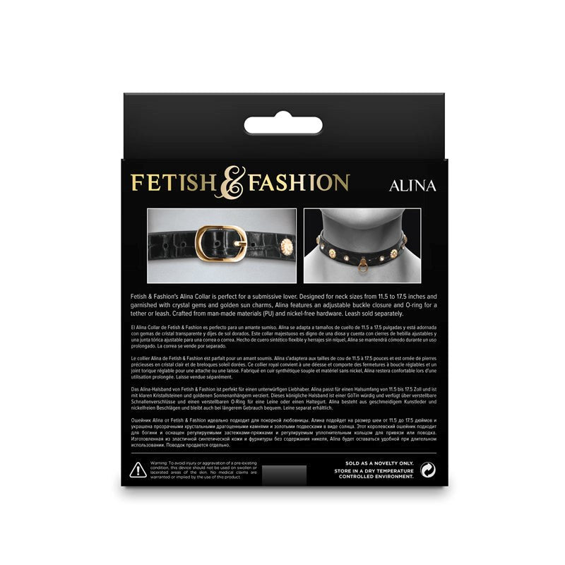 Fetish and Fashion Alina Submissive Collar Premium BDSM Accessory - - Collars and Leads