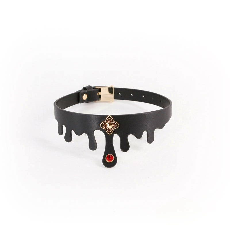 Fetish & Fashion - Elvira Bondage Collar of Allure and Elegance - - Collars and Leads