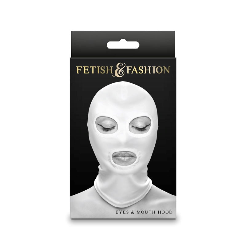 Fetish and Fashion Eyes & Mouth Hood Soft Stretchy Nylon BDSM Roleplay - - Bondage Hoods