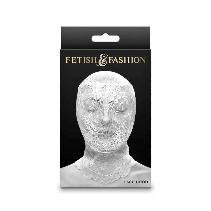 Fetish and Fashion Lace Hood Stretch Lace Sensory Deprivation Hood - - Bondage Hoods