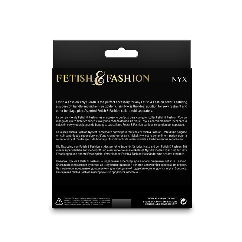 Fetish and Fashion Luxurious BDSM Restraint Nyx Leash Premium Control - - Collars and Leads