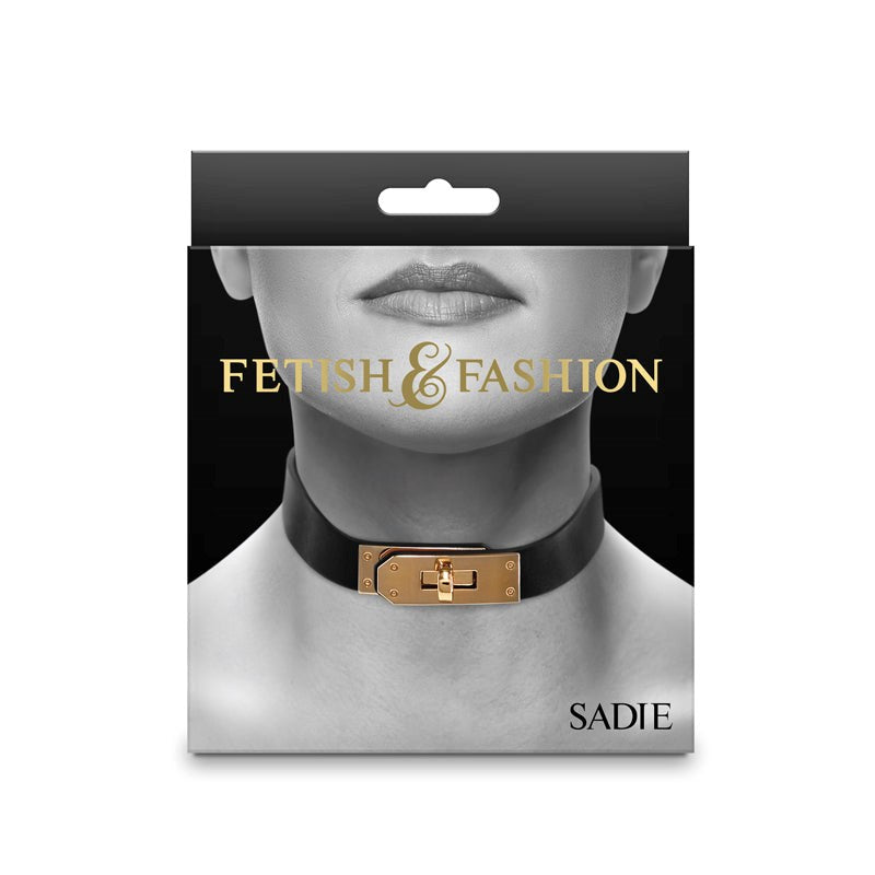 Fetish and Fashion Sadie Collar BDSM Leather Collar with Metal O Ring - - Collars and Leads